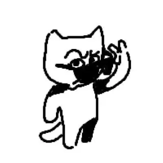 Sticker from silly cats