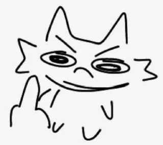 🖕 emoji silly cats Telegram sticker 13 of 62