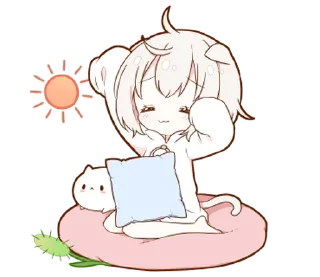 Sticker from ૮ᜊ ₊  ° девочка 
  ૮꒰@CUTE_stickers_emoji꒱ა