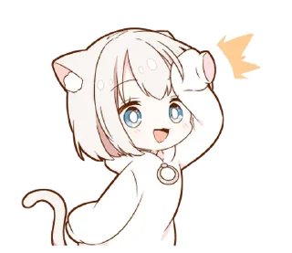 Sticker from ૮ᜊ ₊  ° девочка 
  ૮꒰@CUTE_stickers_emoji꒱ა
