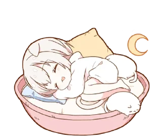 Sticker from ૮ᜊ ₊  ° девочка 
  ૮꒰@CUTE_stickers_emoji꒱ა