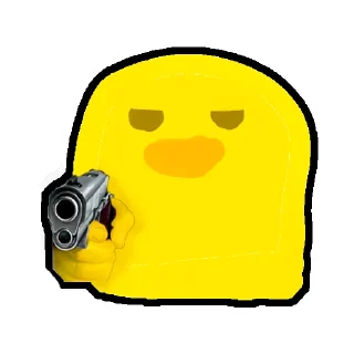 😐 emoji Минималистичная утка Telegram sticker 5 of 6