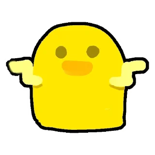 👀 emoji Минималистичная утка Telegram sticker 6 of 6