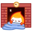 😴 emoji Little Flame Telegram sticker 15 of 24