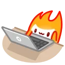 💻 emoji Little Flame Telegram sticker 9 of 24