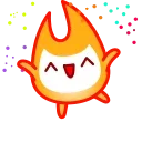🥳 emoji Little Flame Telegram sticker 16 of 24