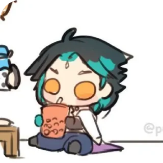 🧋 emoji сяо го сасаца by @marrow_meow Telegram sticker 23 of 81