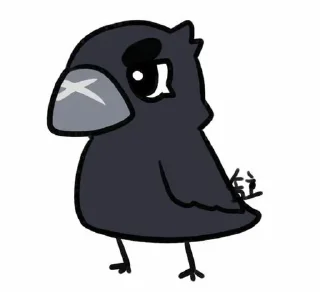 🌟 emoji Crow 🍑 ➡️ @XXStick ⬅️ 🍑 Telegram sticker 10 of 20