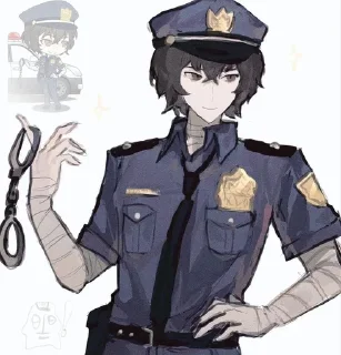 👮‍♂ emoji дазай @stickerskva Telegram sticker 22 of 119