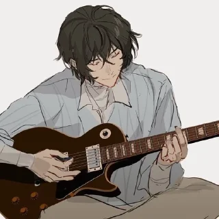 🎸 emoji дазай @stickerskva Telegram sticker 21 of 119