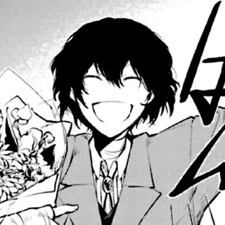 Sticker from Osamu Dazai