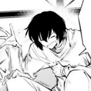 Sticker from Osamu Dazai
