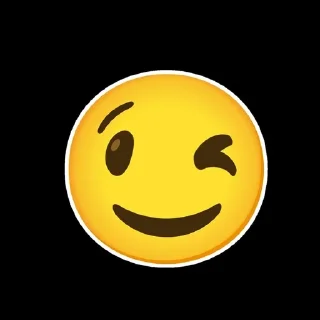 😉 emoji Silly smile Telegram sticker 6 of 37
