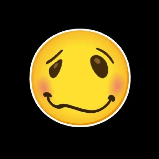 🥴 emoji Silly smile Telegram sticker 22 of 37