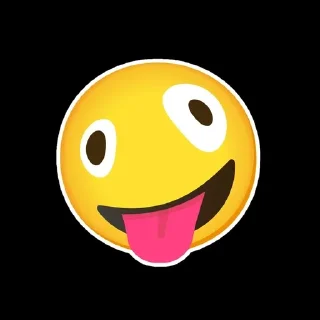 🤪 emoji Silly smile Telegram sticker 21 of 37
