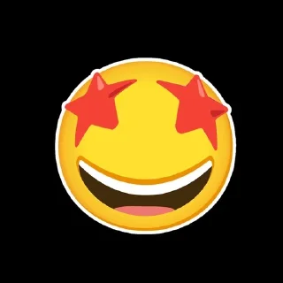 🤩 emoji Silly smile Telegram sticker 10 of 37
