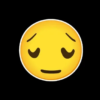 😔 emoji Silly smile Telegram sticker 23 of 37