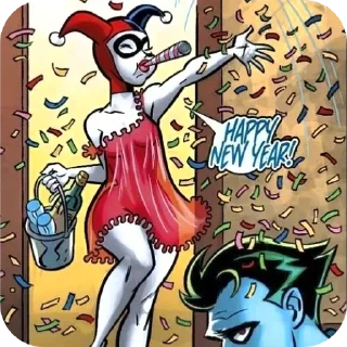 🥳 emoji Joker&Harley Telegram sticker 21 of 51