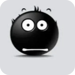 🙂 emoji Черны Telegram sticker 20 of 40