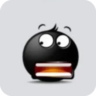 🙂 emoji Черны Telegram sticker 16 of 40