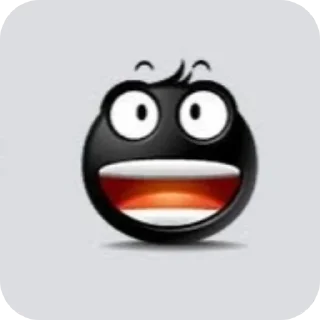 🙂 emoji Черны Telegram sticker 13 of 40