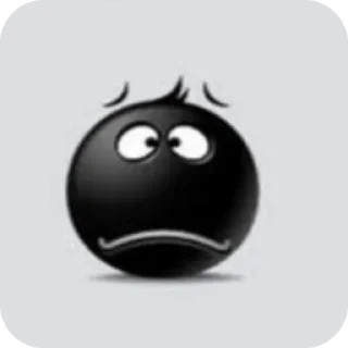 🙂 emoji Черны Telegram sticker 24 of 40