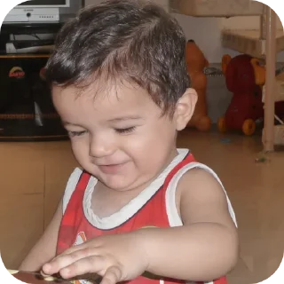 Sticker from baby has
