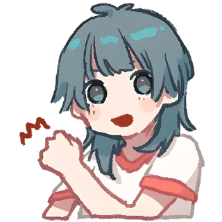 😁 emoji Медуза-тян 2 @Nyasticks Telegram sticker 13 of 41