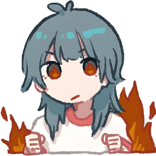 🔥 emoji Медуза-тян 2 @Nyasticks Telegram sticker 24 of 41