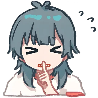 🤫 emoji Медуза-тян 2 @Nyasticks Telegram sticker 14 of 41