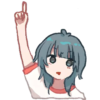 ☝ emoji Медуза-тян 2 @Nyasticks Telegram sticker 12 of 41