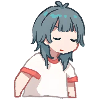 😔 emoji Медуза-тян 2 @Nyasticks Telegram sticker 21 of 41