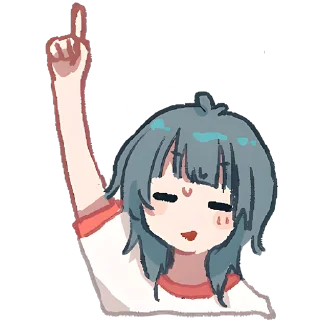 ☝ emoji Медуза-тян 2 @Nyasticks Telegram sticker 11 of 41