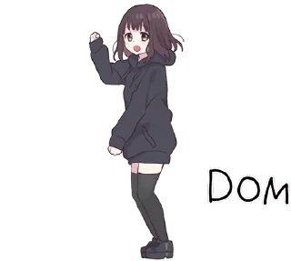 💃 emoji Menhera-chan Animation ENG :: @line_stickers Telegram sticker 10 of 48