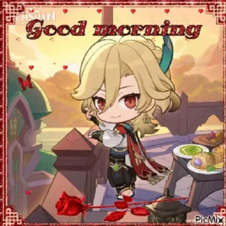 🌟 emoji good morning ☀️ genshin pack Telegram sticker 5 of 120