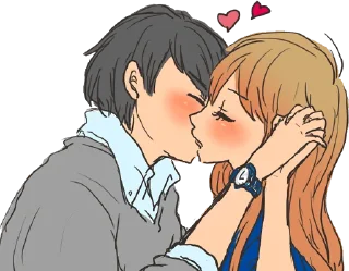 💏 emoji snuggling sticker :: @line_stickers Telegram sticker 14 of 40