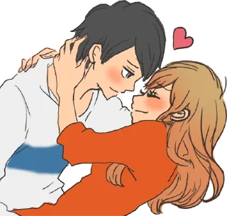 😍 emoji snuggling sticker :: @line_stickers Telegram sticker 15 of 40