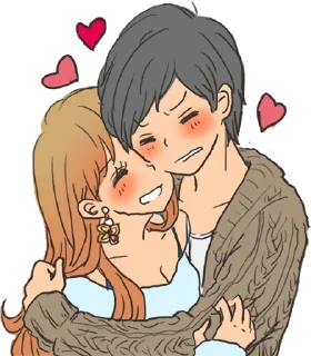 😁 emoji snuggling sticker :: @line_stickers Telegram sticker 23 of 40
