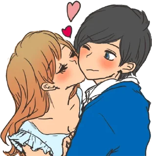 😘 emoji snuggling sticker :: @line_stickers Telegram sticker 11 of 40