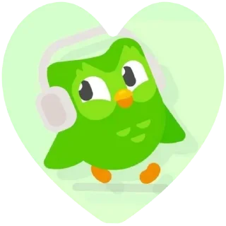 Sticker from duolingo 💚💚