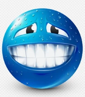 Sticker from blue guy
