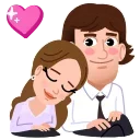👩‍❤️‍💋‍👨 emoji The Office Telegram sticker 9 of 26