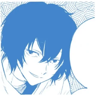 😣 emoji Стикерпак Голубого Дазая!☆ Telegram sticker 19 of 99