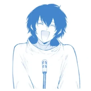 😍 emoji Стикерпак Голубого Дазая!☆ Telegram sticker 5 of 99