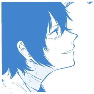 😳 emoji Стикерпак Голубого Дазая!☆ Telegram sticker 10 of 99