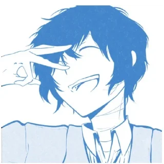 😔 emoji Стикерпак Голубого Дазая!☆ Telegram sticker 12 of 99