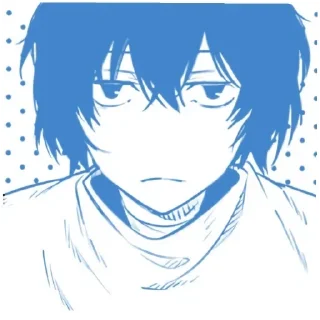 😢 emoji Стикерпак Голубого Дазая!☆ Telegram sticker 20 of 99