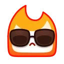 😎 emoji Flame Emoji 🔥 @xkysluv Telegram sticker 9 of 40
