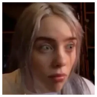 😦 emoji Billie Eilish Telegram sticker 11 of 30