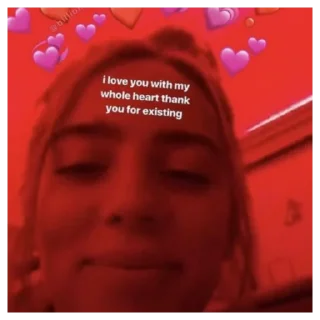 🥰 emoji Billie Eilish Telegram sticker 15 of 30